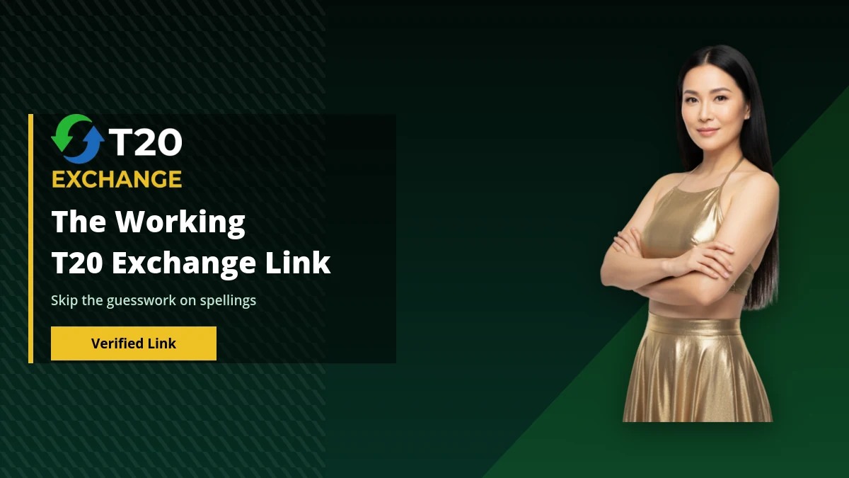 Checking the working T20 Exchange com link before entering login details